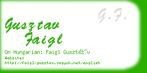 gusztav faigl business card